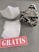 Męska maska bawełniana , drucik +5 filtrów 