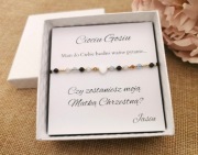 Bransoletka dla matki chrzestnej zapytanie o zostanie chrzestną prezent 