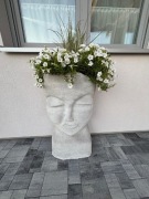 RĘCZNIE ROBIONA DONICA FIGURKA Z TWARZĄ (STYROPIAN, ok. 90 cm)