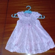 piękna sukieneczka pudrowy róz -rozmiar  62/68cm