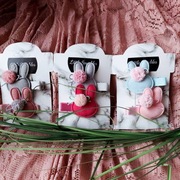 Spinki króliczki z pomponem