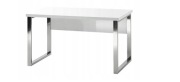 Biurko lakier biały wysoki połysk, nogi chrom