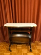 Stolik pomocniczy - gazetnik, mobilny, vintage