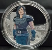 STAR WARS*THE MANDALORIAN**CARA DUNE 1 oz SILVER,PROOF COIN/UNIKAT/M2