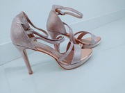 Buty sandały brudny róż złote 36 38 39 40 41 