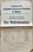 Oryginalny Afisz Plakat Opera Richard Strauss Florencji 1942 r