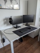 Biały Stół / Białe biurko Haworth 140x80