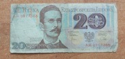 Banknot 20 zł z 1982r, Seria AH