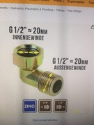 Kolanko ocynkowane 1/2” z gumową uszczelką