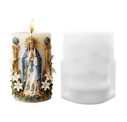 ŚWIĘTA MARIA Modląca się Cylindryczna forma silikon 9.2*7 do Odlewów Świec 