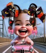 Kokardki do włosów Halloween - ręcznie robione 