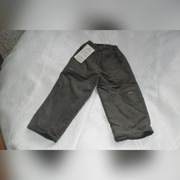 spodnie dziecinne sztruks. ocieplane polarem 92cm 