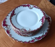 Talerzyki do ciast porcelana Ćmielów na 12 osób