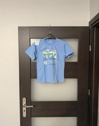 T-shirt chłopięcy niebieski z nadrukiem nowy rozmiar 134