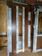 Drzwi zewnętrzne nowe Pcv 210*100 z klamką orzech