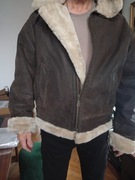 kurtka z podszewką ze skóry naturalnej