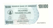 ZIMBABWE 100000 DOLLARS 2006 P48