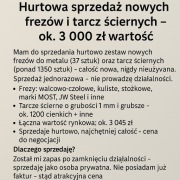 Tarcze do szlifierki i frezy