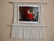 Ramka na zdjęcie 20x15.Makrama.Pomysł na prezent.