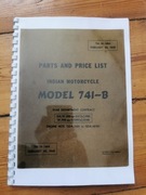 INDIAN 741 - B  PARTS AND PRICE LIST