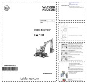 Wacker Neuson EW100 Operators Manual Instrukcja Obsługi Operatora