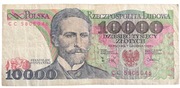 Polska 10000 złotych 1988 rok seria CC