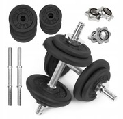 HANTLE ŻELIWNE OBCIĄŻENIE 2X10 KG   + ROLLER DO MASAŻU GRATIS SILOWNIA