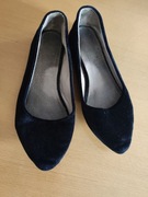 welurowe baletki baleriny balerinki czarne uniwersalne