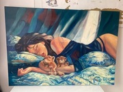 Obraz Słodkich snów Joanna Popis Drzewiecka 2022 Akryl, Płótno   