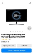 Monitor Samsung 32’ 144hz.