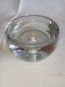 Popielniczka Szklana | Masywna Grube Szkło | 1.4kg | 13cm | Vintage