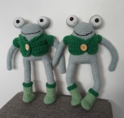 Maskotka, żabka, handmade, amigurumi, na szydełku
