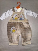 Śpioszki niemowlęce komplet, rozmiar 62 beżowy