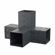 4-ramienny łącznik ze stali nierdzewnej dla belek 12x12cm w kolor: antracyt