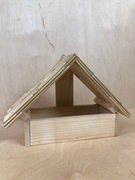 Karmnik dla ptaków drewniany+dach słoma