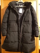 Kurtka zimowa z kapturem, damska firmy MANGO