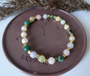 Bransoletka z kamieni Morganit Lawa Rubinzoisyt Jadeit *CZAROITU CZAR