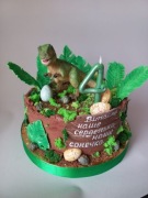 Zestaw na tort dinozaur ta dekor z masy cukrowej