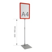 Stojak reklamowy teleskopowy 60 - 90cm z ramką A4 
