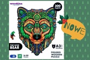 Puzzle drewniane Premium Woodlika Mądry niedźwiedź Leśne zwierzęta A3 300el