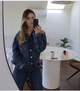 ZARA kombinezon jeansowy, granatowy / indygo, r. M