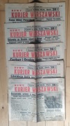 NOWY KURIER WARSZAWSKI 5 numerów z sierpnia 1941 roku