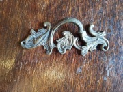 Uchwyt do szuflady szyld mosiężny stary ozdobny 