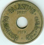 PALESTYNA 10 mills 1927 CuNi śr.27,0 mm - bardzo ładny stan !!