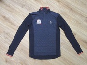 BJORN DAEHLIE męski granatowy sweter wycięcia na kciuk 50% wełna_ L