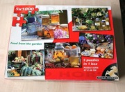 Stare puzzle WILD HORSE zestaw 4 x 1000 el. martwa natura kwiaty