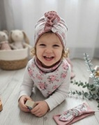 Zestaw wiosenny czapka apaszka opaska