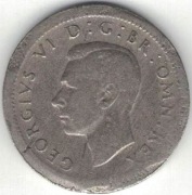 Wielka Brytania 6 pence pensów 1948 - 19,3 mm - nr 2