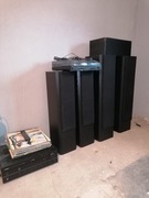 Zestaw audio amplituner +gramofon+komplet głośników