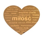 Serce, slowa, do dekoracji, złote lustro,do ramek,ślub,walentynki,rocznica 